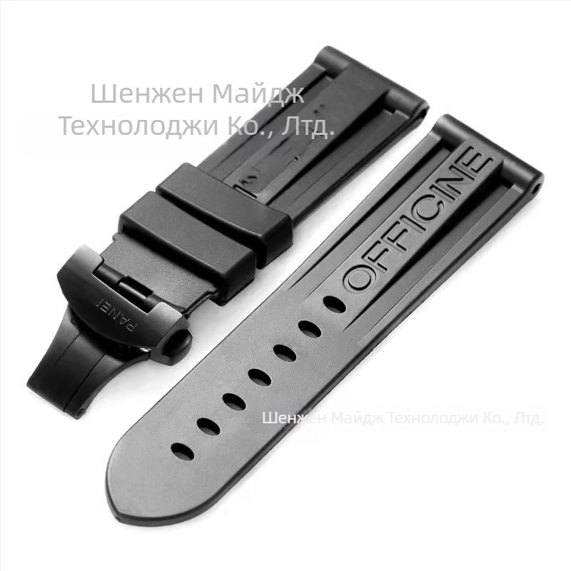 Panerai PAM00359 гумена каишка за часовник със закопчалка тип пеперуда