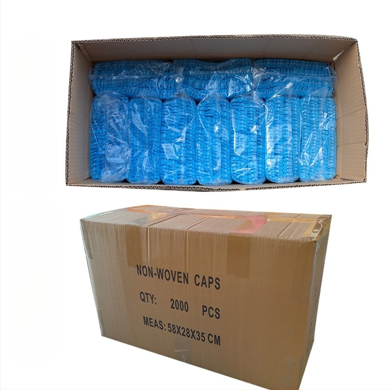 Еднократна шапка с мрежа за коса, дихателни отвори, прахо- и маслоустойчива, защита от косопад, за кухня и производствени обекти