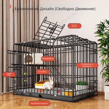 Вътрешна клетка за зайци, телена конструкция, код 66544, без внос, подходяща за мини зайци и морски свинки