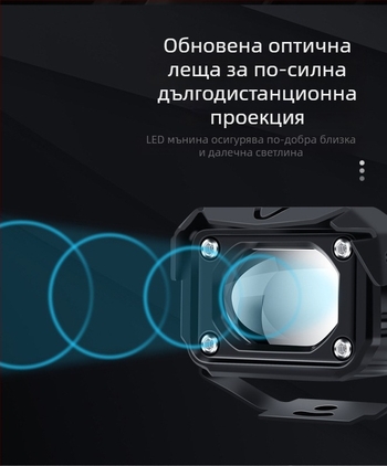 60W 12-37V LED предни мъглови фарове със леща кондензатор, корпус от авиационен алуминий, голям стоманен прожектор за мотоциклети/офроуд/пикап, живот на лампата 5000 часа