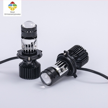 LED фар за автомобил с леща, трицветен 3000K/4300K/6000K; нисък/висок лъч 22W/30W; DC 9–16V; 2800 lm; матрична оптика