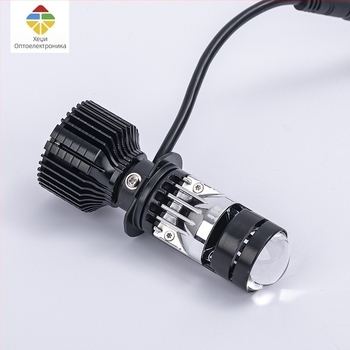 LED фар за автомобил с леща, трицветен 3000K/4300K/6000K; нисък/висок лъч 22W/30W; DC 9–16V; 2800 lm; матрична оптика