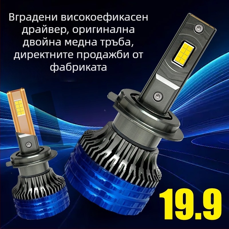 LED фарове за автомобил CSP3570-45 – 12V, 88W, 8000LM, IP68, авиационен алуминий + медна плоча