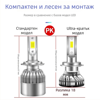 HB-TM-03 LED автомобилни фарове – 24W, 12V, IP68, 8000 лм