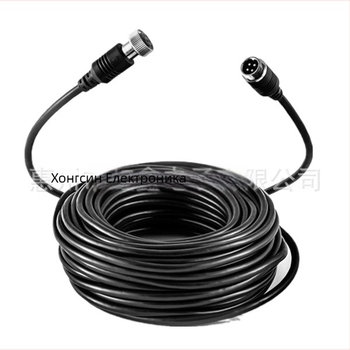 4-ядрен автомобилен видеокабел с авиационен конектор към BNC за DVR, M12 конвертор, RoHS