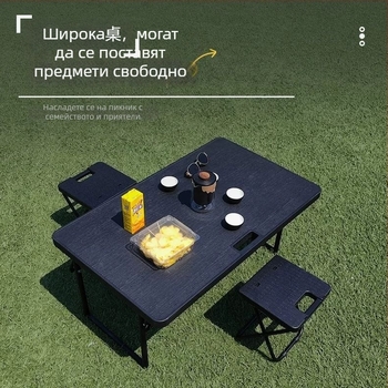 Tesla Model Y задно багажно отделение — портативна сгъваема маса, пластмасова, щракващ монтаж
