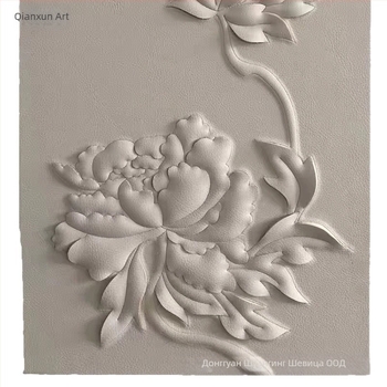 Фонов панел за стена от изкуствена кожа със светлинна бродерия, прост и модерен стил, пейзажен мотив, персонализиране, Gold Balance