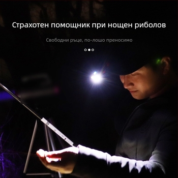 Ruigu челна лампа за риболов – LED осветление, ABS корпус, батерия 1200 mAh, 3.7V, презареждаща, обхват до 50 м