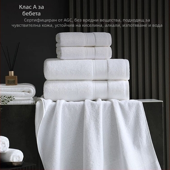 Хотелска кърпа за баня от памук, 150 г, Ply прежда, 16 нишки, попиване 0–5 с