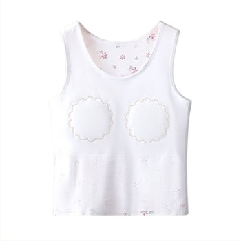 Безръкав топ с тънки презрамки, 100% памук, кръгло деколте, лято 2025