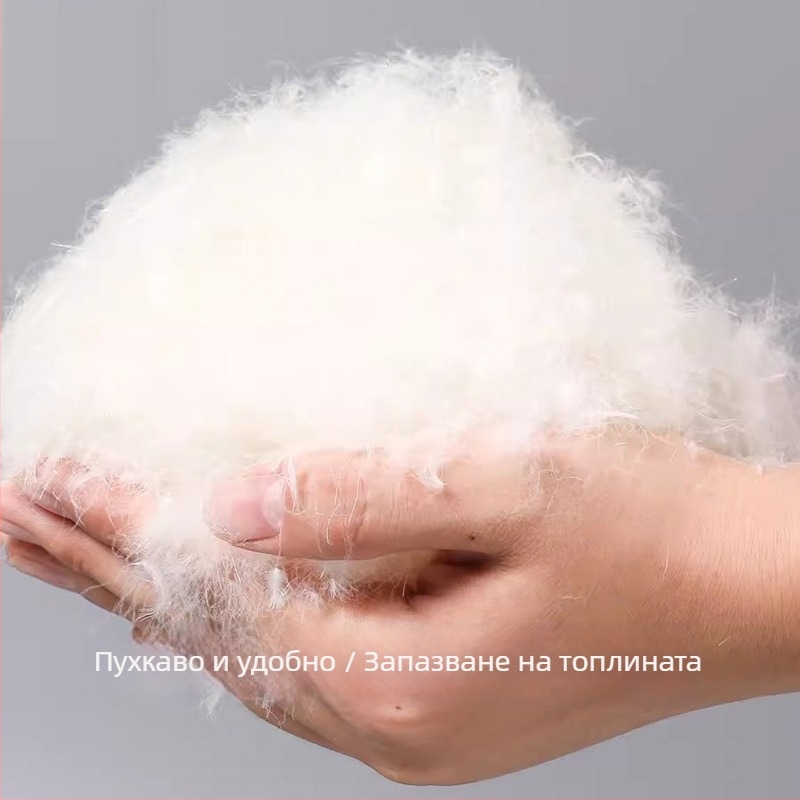 Мъжка памучна жилетка за зима, V-образно деколте, дебела подплата, полиестерна тъкан, шарка с точки