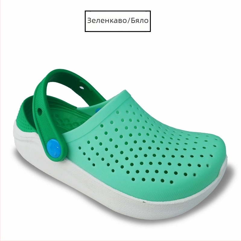 Детски сандали с дупки, горна TPU, подметка EVA, универсален модел, за деца 4-16 години