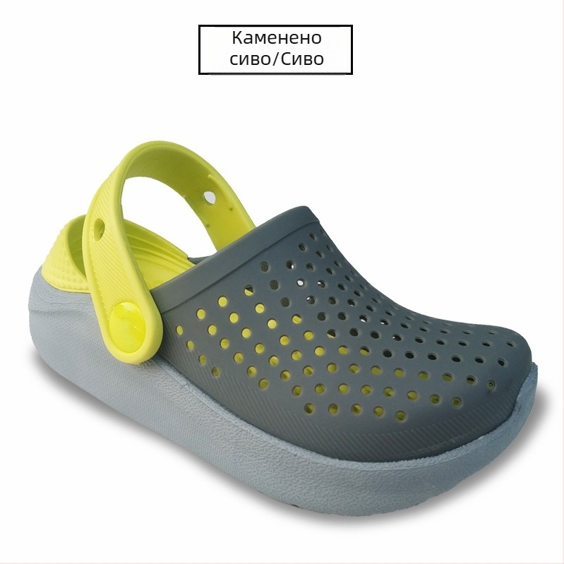 Детски сандали с дупки, горна TPU, подметка EVA, универсален модел, за деца 4-16 години