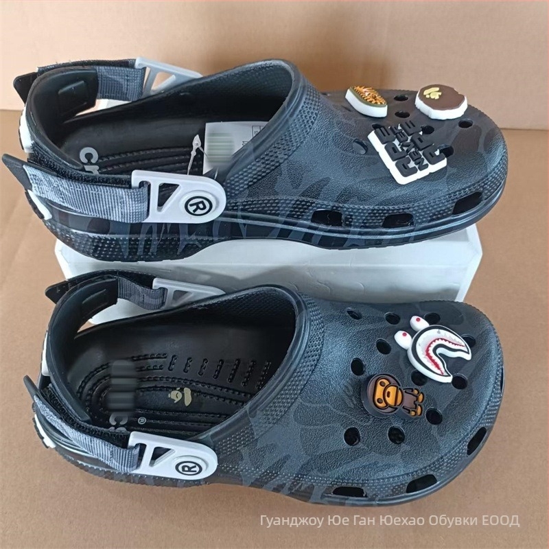 Cros Beppo детски сандали с принт камуфлаж и дупков дизайн, EVA горна част, за деца 4–16 г, ежедневен летен стил