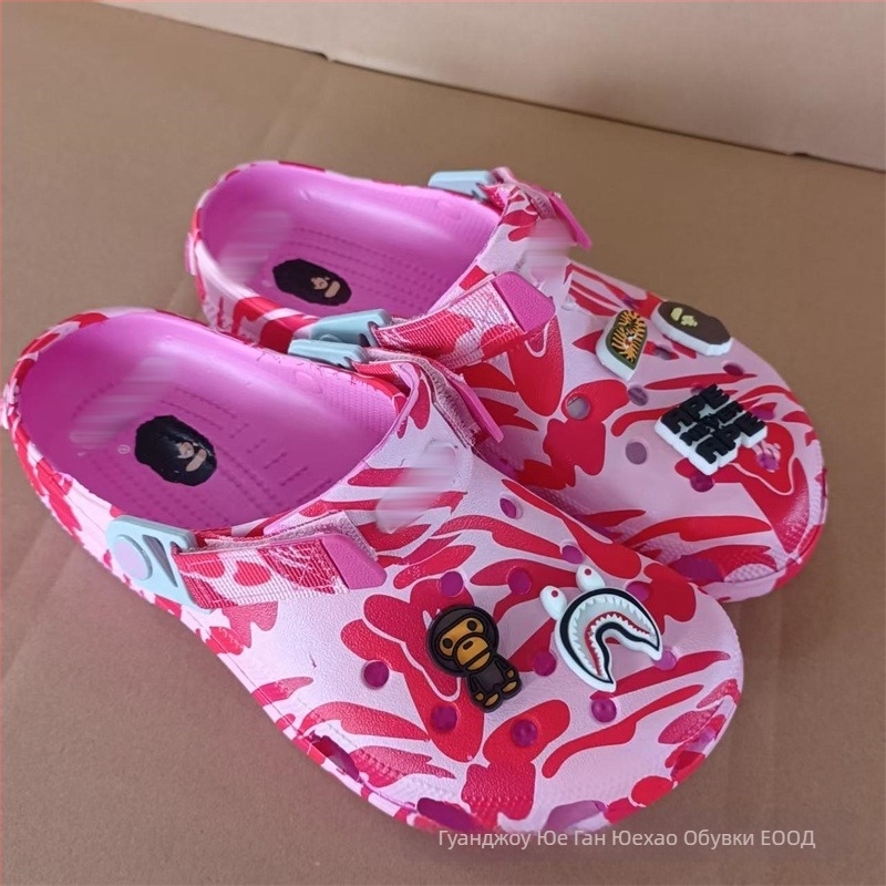 Cros Beppo детски сандали с принт камуфлаж и дупков дизайн, EVA горна част, за деца 4–16 г, ежедневен летен стил