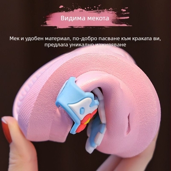 Детски обувки Crocs стил, дишаща PVC горна част, затворен нос, за вътрешна и външна употреба, за момичета 1–6 години