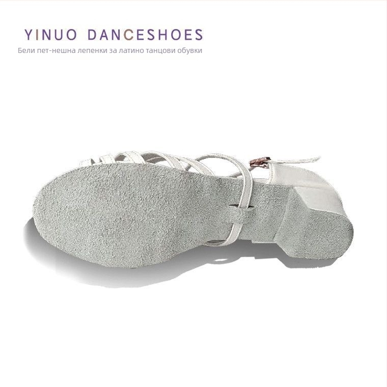 Латино танцови обувки за момичета, леки, противохлъзващи, дишащи, имитационна кожа