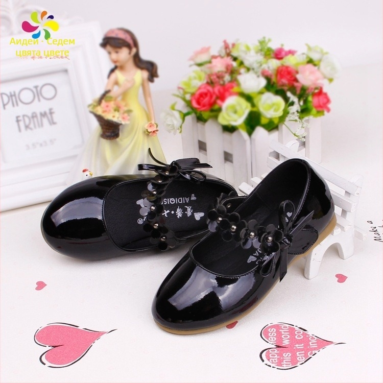 Детски танцови обувки за момичета с велкро закопчаване – горна част от изкуствен PU, подметка от телешко сухожилие, дишащи, против хлъзгане, удароустойчиви