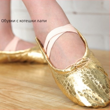 Балетни обувки за деца унисекс | кожна подметка; горна част синтетична кожа; за балет