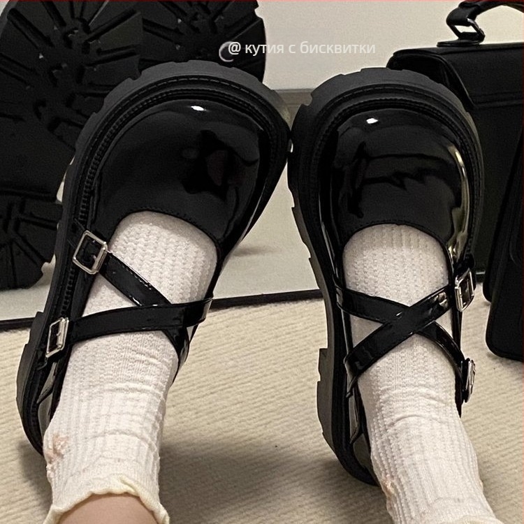 Детски обувки Mary Jane, PU върхова част, закопчаване с катарама, мрежеста подплата, платнена подложка, гумирана подметка, колежански стил, пролет 2024