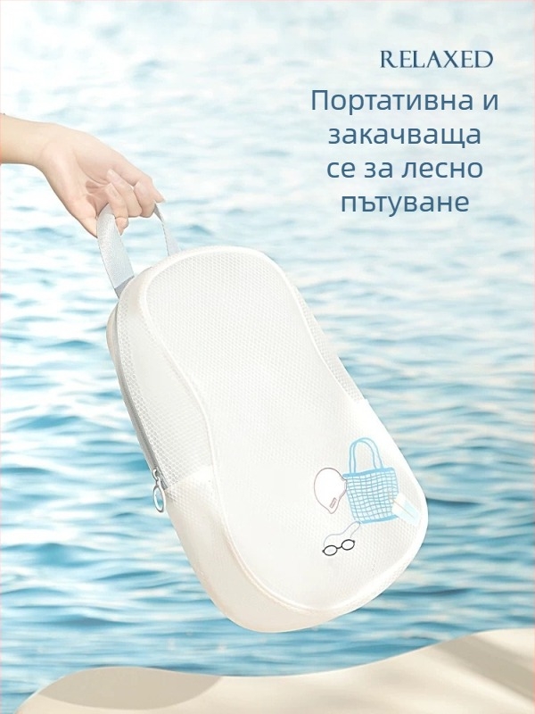 Чанта със сухо и мокро разделяне, водоустойчива, PU материал, унисекс, разширяем капацитет, със райета, за спорт на открито