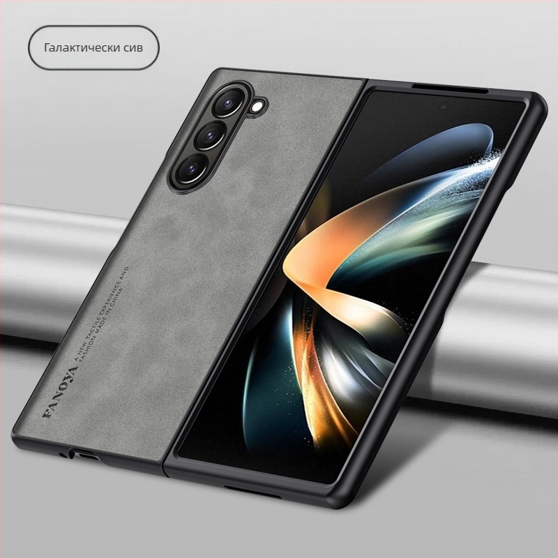 Заден калъф за Samsung Galaxy Z Fold3 - TPU кожа, инжекционно формован, бизнес стил, защита от износване и падане