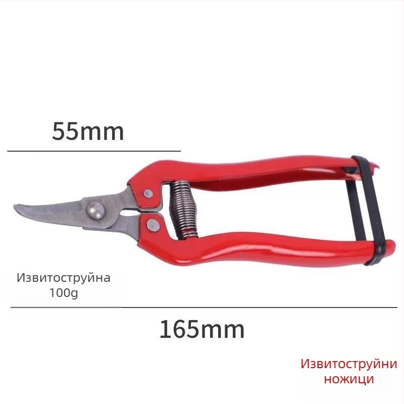 Golden Dragon ножици за подрязване от неръждаема стомана за плодове и цветя, диаметър на подрязване 60 мм, тегло 0,1 кг, дръжка от стомана