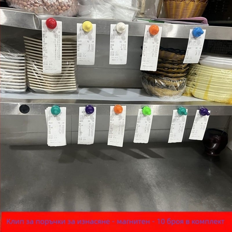 Държач за поръчки във вид на портфейл с магнитно задържане за кухненски разписки (Бранд: Unique; Материал: Пластмаса; Тип: Портфейл)