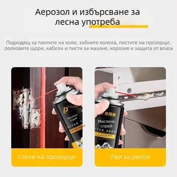 Спрей смазка на основата на масло — висока температурна устойчивост, за механично смазване на ключалки, лагери и зъбни колела