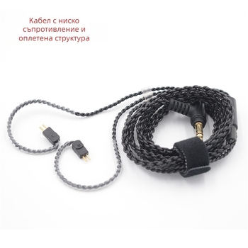 BQEYZ C1 IEM кабел за свързване, 3.5 мм жак, двойни 0.78 мм PIN коннектори, медна жица без покритие