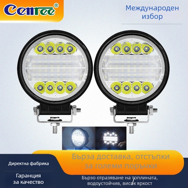 72W кръгла LED автомобилна работна светлина за офроуд превозни средства – прожектор и светлина за мъгла