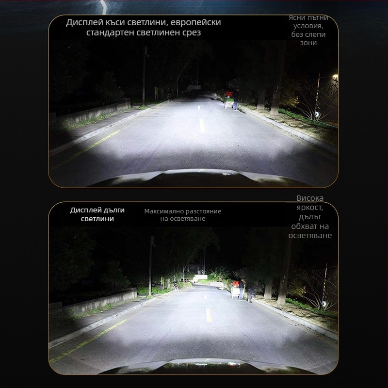 320W автомобилен LED фар, съвместим с H7/H4, три медни тръби, корпус от авиационен алуминий, висока и ниска греда, 9-36V