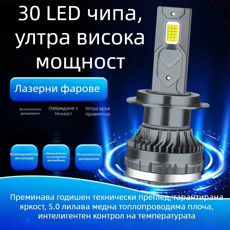 LED автомобилни мъгла фарове K3 със H1, H7, H4, 9005, 9012 и H11 – интегрирани