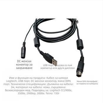 Кабел за камера, 3 м, съвместим с CC2900e/3500e/2900ep/3000e, OEM