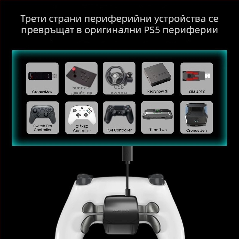 PS5 елитен контролер с четири задни клавиша и разширени клавиши, механични микро превключватели