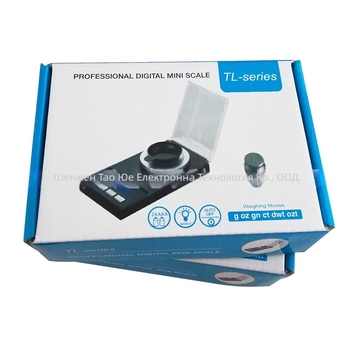 TY-128 Електронна прецизна везна за бижута и лаборатория, точност 0,001 g, диапазони 20/50/100 g, милиграмова везна