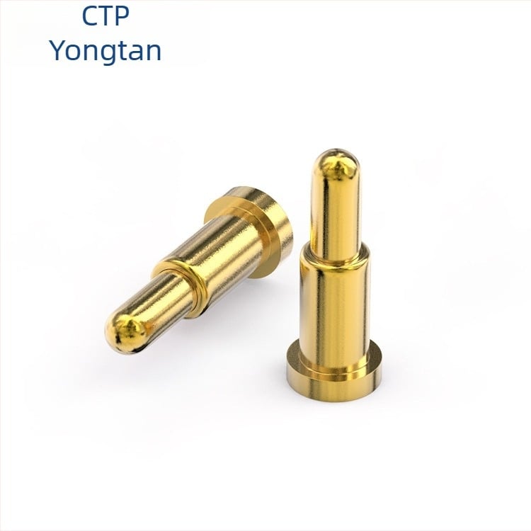 Pogopin конектор с плоско дъно, антена пин, пин за зареждане, проводящ пружинен пин, 5 μm сигнален пренос