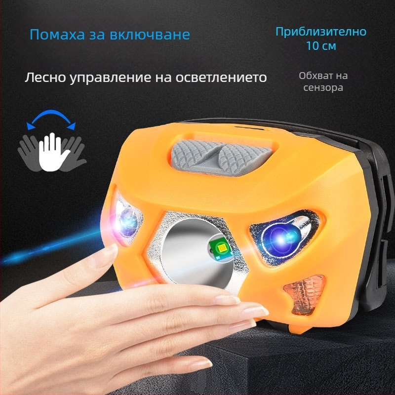 Челна LED лампа с USB зареждане, за риболов и къмпинг, 1200 mAh, LED източник, обхват 100–200 м