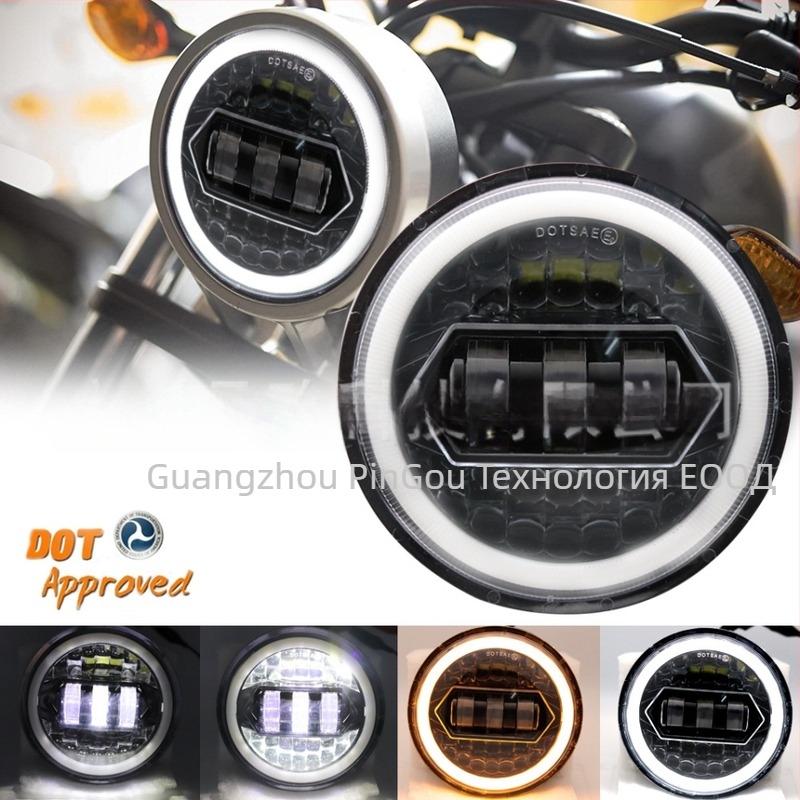 LED фар за Harley мотоциклет – алуминиева сплав, IP67, 3000 lm, 10–60V, 2A