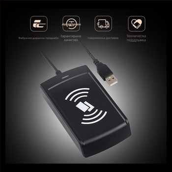 T6-AU-10-01 USB безконтактен четец за карти, поддържа S50/S70/Ultralight/CPU карти, 13.56 MHz
