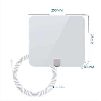 CJH-158C Вътрешна телевизионна антена – 25 dB усилване, диапазони 174–240/470–862 MHz, 75 Ω, SWR ≤ 1,5
