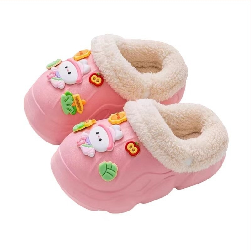 Детски пантофи с Cartoon мотив, EVA горна част и подметка, унисекс, зима, противохлъзгави, топли