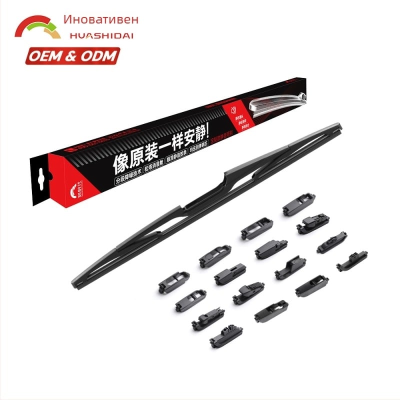 Заден автомобилен чистач, мултифункционален с 16 връзки, RW01, ъгъл на почистване 180°, обхват на чистене: цялата чистачка, материал: високоуглеродна стомана + естествен каучук, съвместим с 99% от моделите