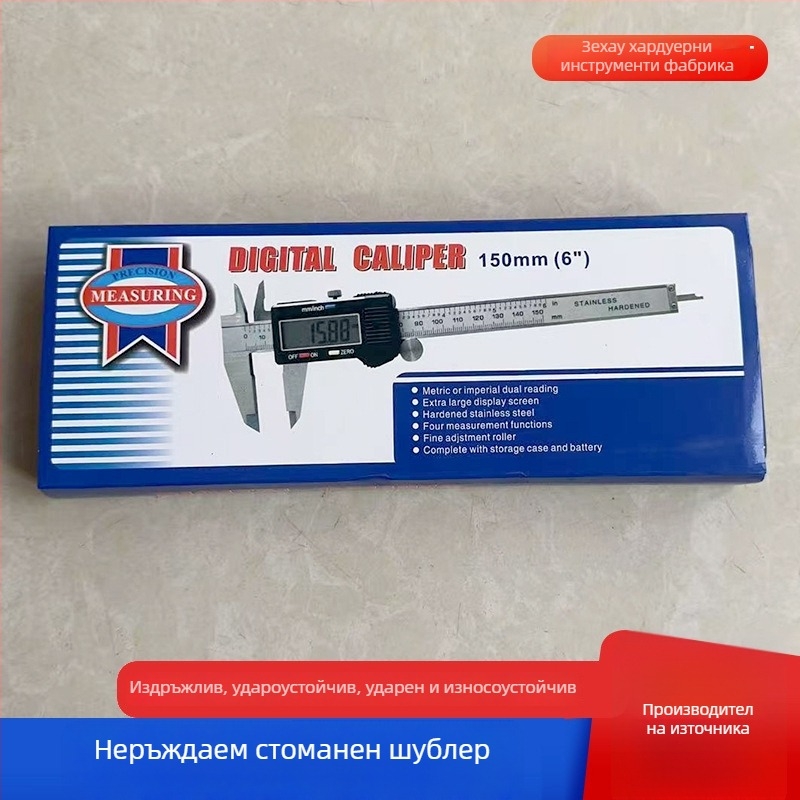Цифров калипер с верниер, цифров дисплей, висока точност, компактен дизайн, за измерване на гривни