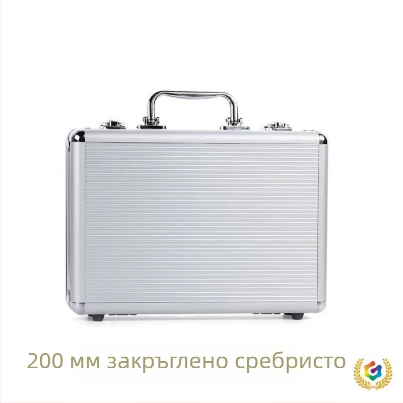 Кутия за чипове от алуминиева сплав, модел 200, с ивици и закръглени ъгли – подходяща за покер и зарове, персонализируема, комплект от 18 бр., за шах и карти