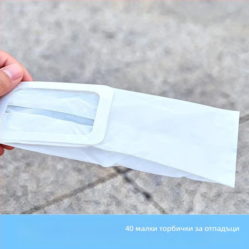 Инструмент за събиране на кучешки изпражнения за външно ползване, клип за торбичка, пластмасов, плосък отвор, обикновена дебелина