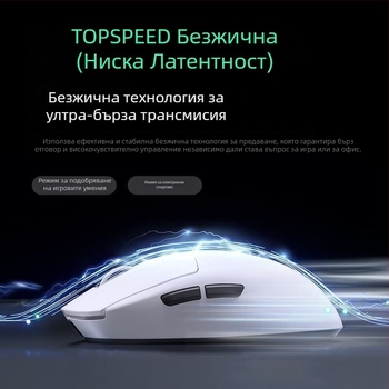 Три-режимна безжична гейминг мишка, Bluetooth, модел A7, 42000dpi