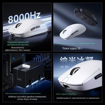 Три-режимна безжична гейминг мишка, Bluetooth, модел A7, 42000dpi