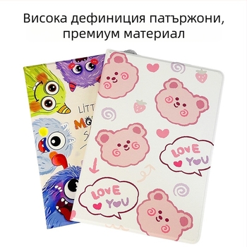 Калъф за iPad Apple – карикатурен стил, превъртащ капак, PC материал, анти-отпечатъци, магнитно държане