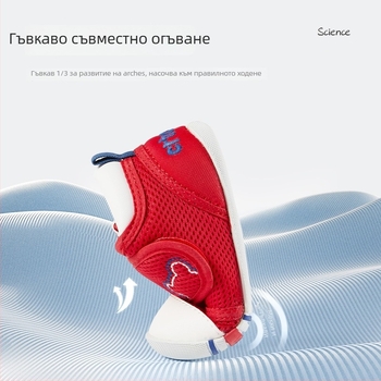 Rabbit детски обувки за прохождане — мрежеста горна част, велкро, дишащи, противохлъзгаща подметка, износоустойчиви
